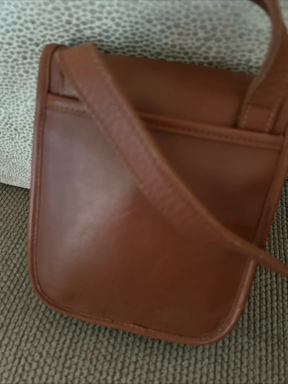 Coach Chestnut Brown Leather Crossbody with Gold Turnlock